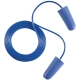 Earline kék, zsinóros, lekerekített hengeres füldugó beépített fémgolyóval (SNR 37dB)