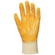 9307-10-es Eurodex sárga nitril kesztyű  ökölcsontig mártott, szellőző hátú, gumis mandzsettával, Actifresh®