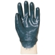 9407-10-es Eurolité szellőző hátú kék nitril kesztyű  ökölcsontig mártott, gumis mandzsettával, Actifresh®