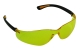 UV-szűrős polikarbonát szemüveg sárga lencsével, fekete kerettel