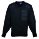 A NATO pulóver, 100% akril, pamut rátétek, fekete, 100% akril,