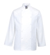Sussex séf kabát, fehér, 100% pamut szatén szövés 280g