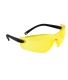Profil védőszemüveg, sárga, polikarbonát UV370 & gumi szár