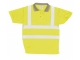 Jól láthatósági teniszpóló, sárga, 100% poliészter, speciális szövéssel (175g)