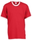 Ringer T póló, 160g, Red White, Piros fehér passzéval