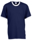 Ringer T póló, 160g, Navy White, Sötét kék fehér passzéval