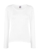 Lady Fit Valueweight Long Sleeve T, 160g, White-Fehér