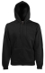 Hooded Sweat Jacket, 280g, Black-Fekete