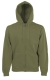 Hooded Sweat Jacket, 280g, Khaki-khaki