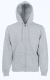 Hooded Sweat Jacket, 280g, Heather Grey-Világos szürke