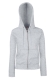 Lady-Fit Hooded Sweat Jacket, 280g, Heather Grey-Világos szürke