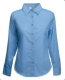 Lady-Fit Long Sleeve Poplin Shirt, 120g, Mid Blue-Középkék