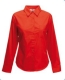 Lady-Fit Long Sleeve Poplin Shirt, 120g, Red-Piros