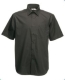 Short Sleeve Poplin Shirt, 120g, Black-Fekete